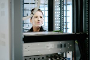 Woman Engineer at data Centre