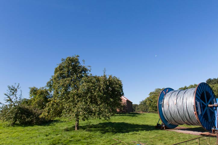 fibre roll in countryside