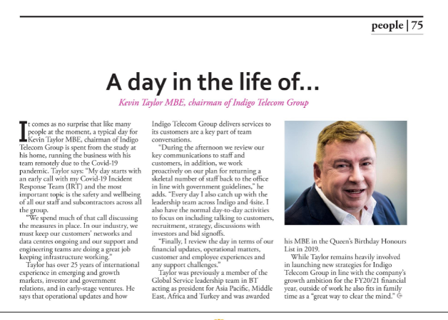 A day in the life of Indigo Chairman, Kevin Taylor